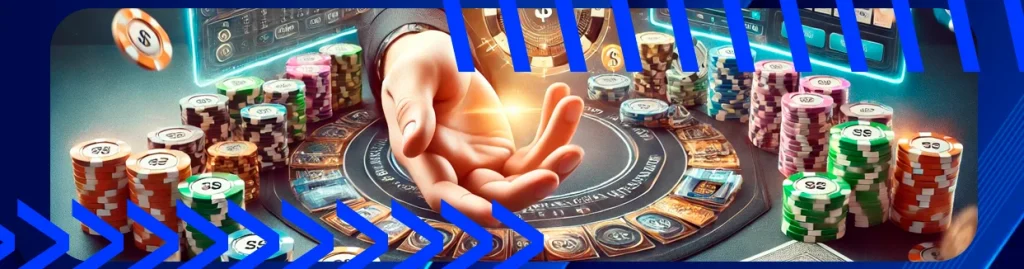 зображення руки і рулетки казино